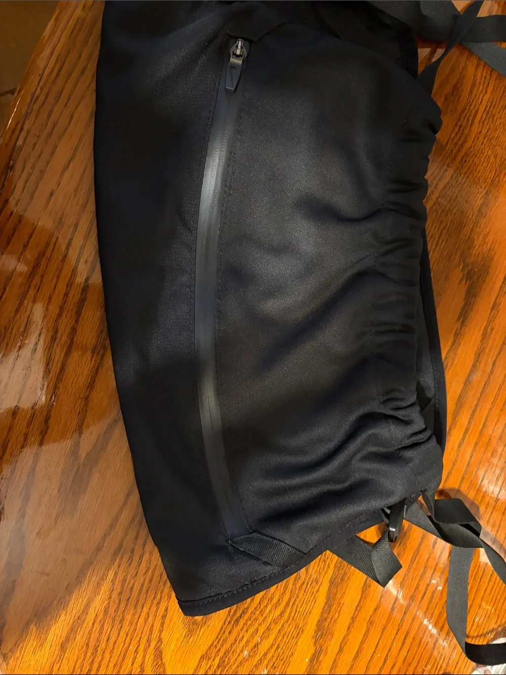 Nike Black MMV Drawstring Backpack with White Swoosh